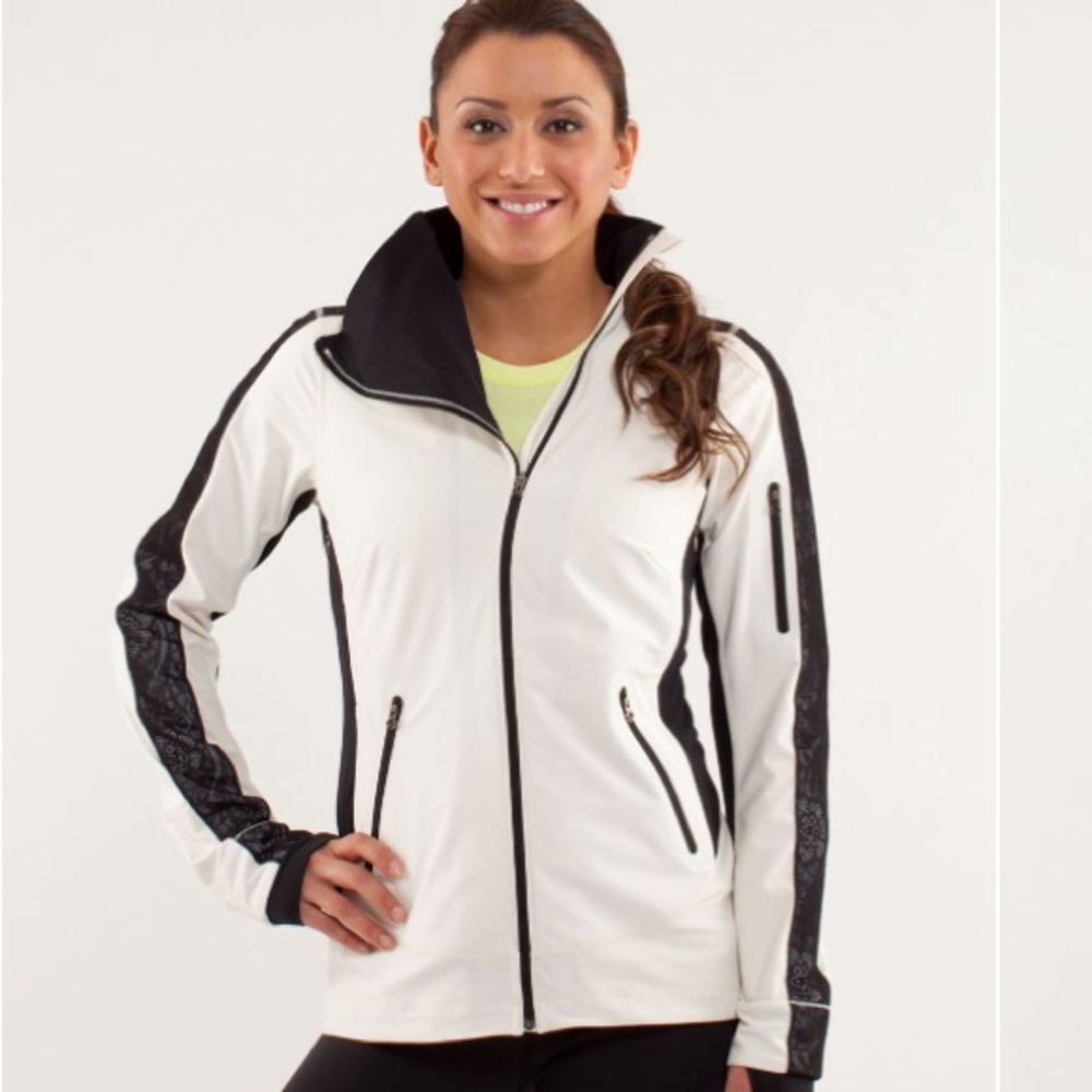 lululemon athletica Women's Black and Cream Ski Jacket